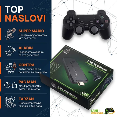 nova konzola retr konzola sa dva džojstika