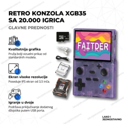 Retro konzola XGB35 sa 20.000 igrica i 3,5 inča ekranom