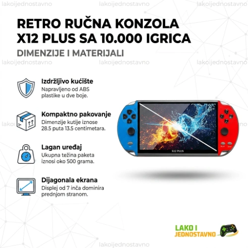 retro ručna konzola x12 plus