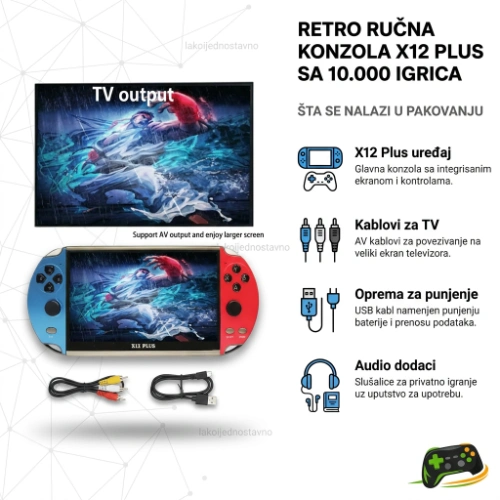 retro konzola x12 plus