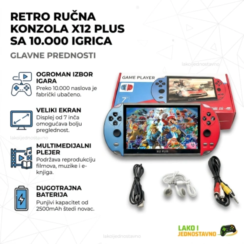 retro konzola x12 plus