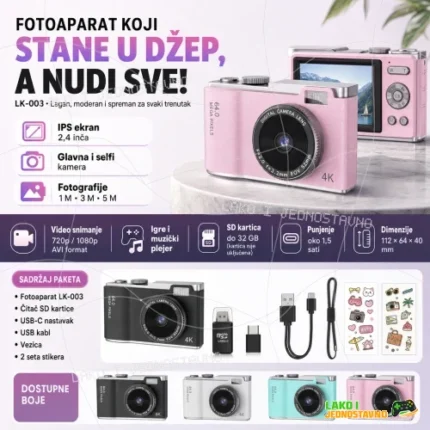 Digitalni fotoaparat za decu LK-003 sa dve kamere