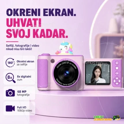 Digitalni fotoaparat za decu sa ekranom od 2