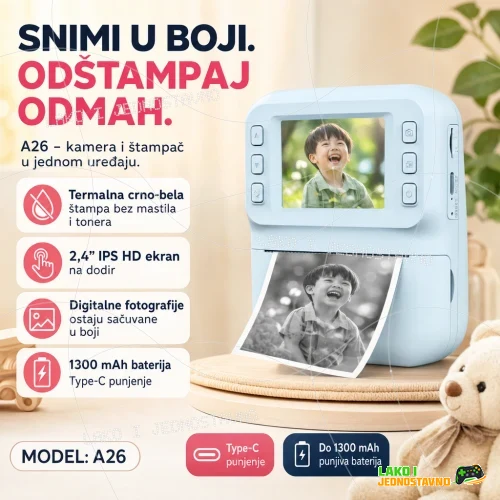 fotoaparat-za-decu-a26-sa-stampacem-i-ekranom-1 Fotoaparat za decu A26 sa štampačem i ekranom