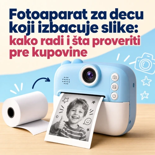 Thumbnail za Fotoaparat za decu koji izbacuje slike: kako radi i šta proveriti pre kupovine