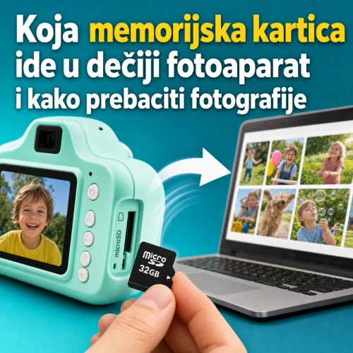 Thumbnail za Koja memorijska kartica ide u dečiji fotoaparat i kako prebaciti fotografije