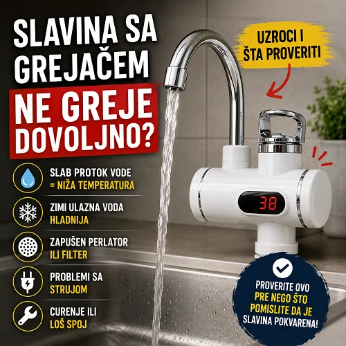 slavina ne greje vodu