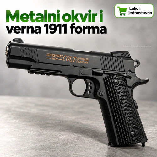 C.10 airsoft pištolj metalni okvir 1911 - Lako i Jednostavno C.10 airsoft pištolj sa metalnim okvirom i 1911 formom - Lako i Jednostavno