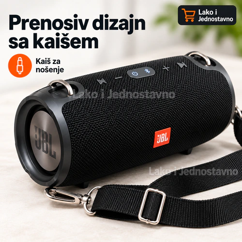 XERTMT Bluetooth zvučnik - kaiš za nošenje Prenosivi Bluetooth zvučnik sa kaišem za nošenje
