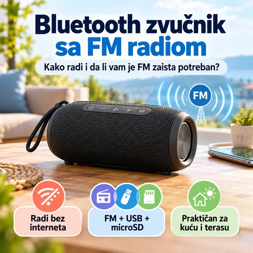 bluetooth zvučnik sa FM radiom